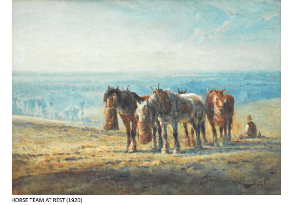 HORSE TEAM AT REST (1920)